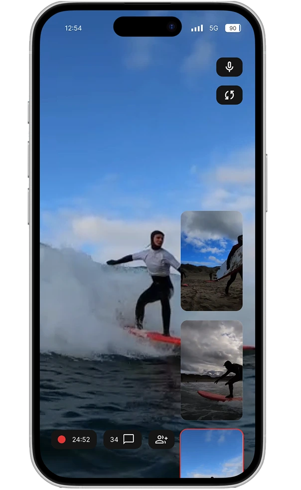 Surfer in water